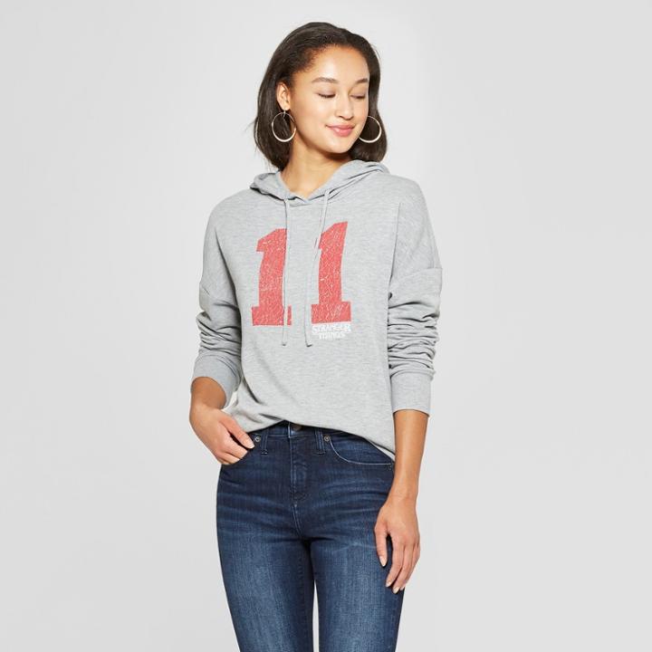 Women's Stranger Things 11 Graphic Hoodie (juniors') Gray