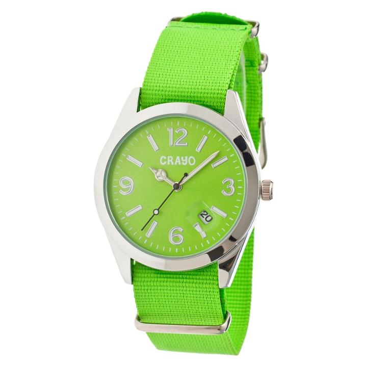Women's Crayo Sunrise Watch With Nylon Strap And Luminous Hands-