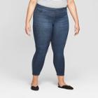 Women's Plus Size Pull On Jeggings - Ava & Viv Dark Wash