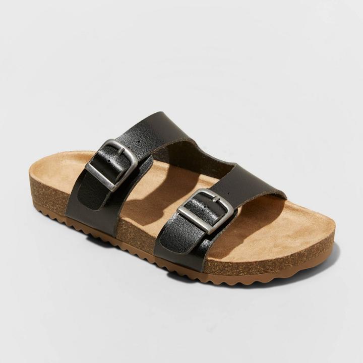Kids' Drew Slip-on Footbed Sandals - Cat & Jack Black