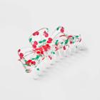 Jumbo Cherry Print Claw Hair Clip - Wild Fable Clear