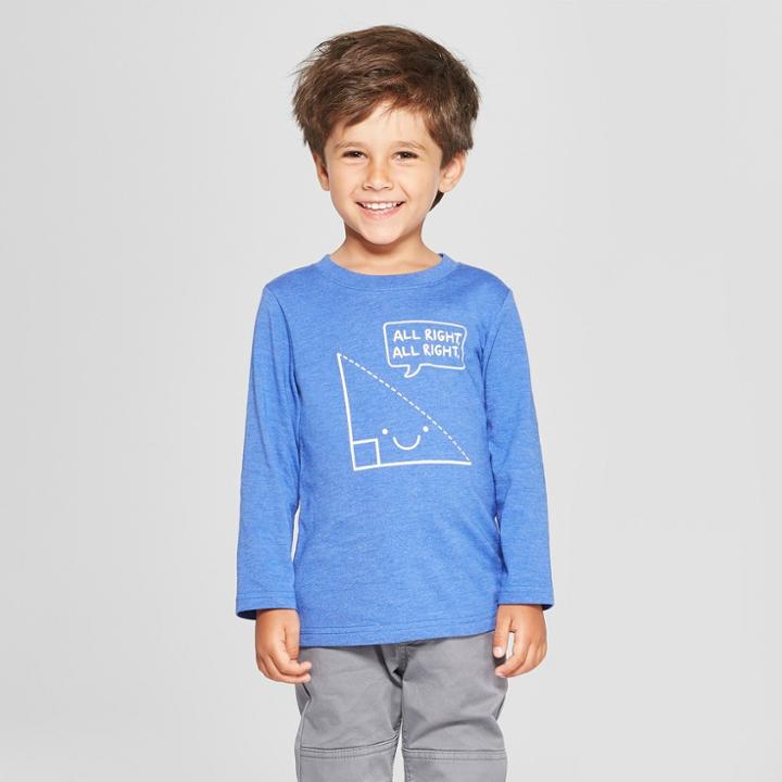 Toddler Boys' Graphic Long Sleeve T-shirt - Cat & Jack Blue