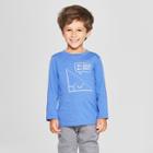 Toddler Boys' Graphic Long Sleeve T-shirt - Cat & Jack Blue