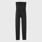 Maternity Crossover Panel Belly Support Seamless Footless Tights - Isabel Maternity By Ingrid & Isabel Black