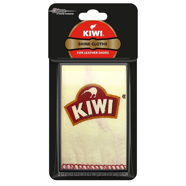 Kiwi Shoe Shine Cloths 2ct, Adult Unisex, Beige