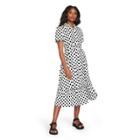 Women's Polka Dot Puff Sleeve Shirtdress - Lisa Marie Fernandez For Target White/black Xxs, White Black