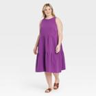 Women's Plus Size Sleeveless Casual Dress - Ava & Viv Purple X