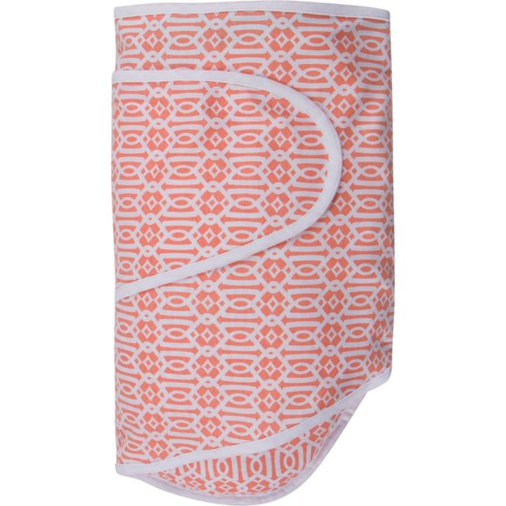 Miracle Blanket Swaddle Wrap - Lattice - Coral, Pink