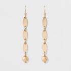 Hanging Link Chain Drop Fish Hook Earrings - A New Day Gold