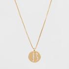 Gold Plated Initial B Pendant Necklace - A New Day Gold, Gold - B