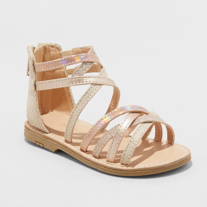 Toddler Girls' Cami Two Piece Gladiator Sandals - Cat & Jack Gold