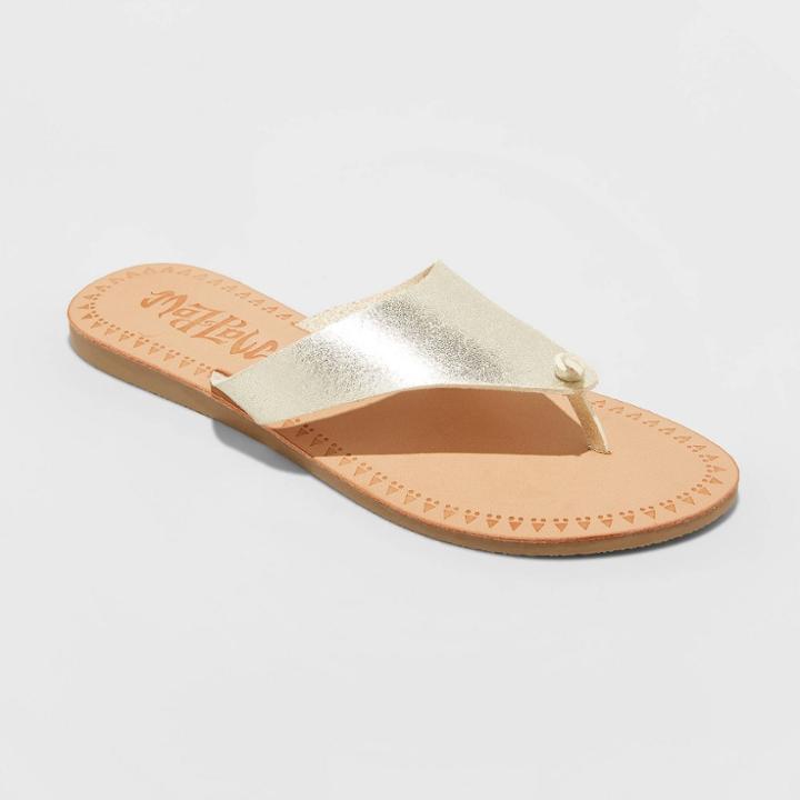 Women's Mad Love Vada Flip Flop Sandals - Gold