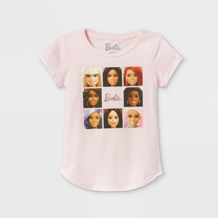 Girls' Barbie Short Sleeve Graphic T-shirt - Pink