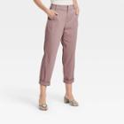 Women's High-rise Straight Chilled Out Ankle Chino Pants - A New Day Purple