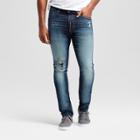 Men's Slim Fit Jeans With Destruction - Goodfellow & Co Dark Wash