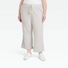 Women's Plus Size High-rise Knit Flare Pull-on Pants - Universal Thread Heather Gray