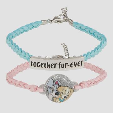 Girls' Disney Lady & The Tramp 2pc Friendship Bracelet - Disney