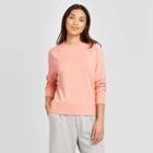 Women's Crewneck Raglan Sweatshirt - A New Day Pink