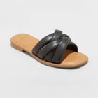 Women's Rory Padded Slide Sandals - A New Day Black