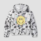 Girls' Hooded Sweatshirt - Art Class Black Tie-dye