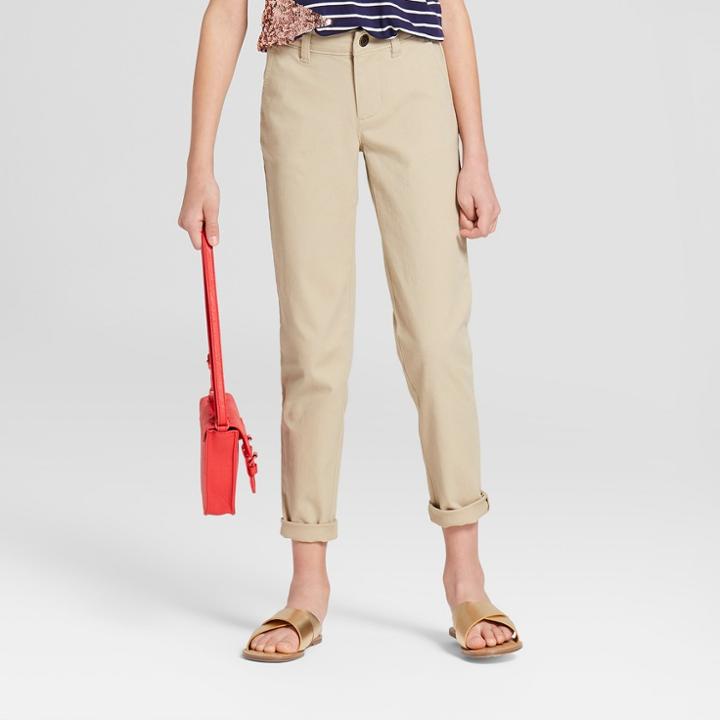 Girls' Twill Pants - Cat & Jack Brown