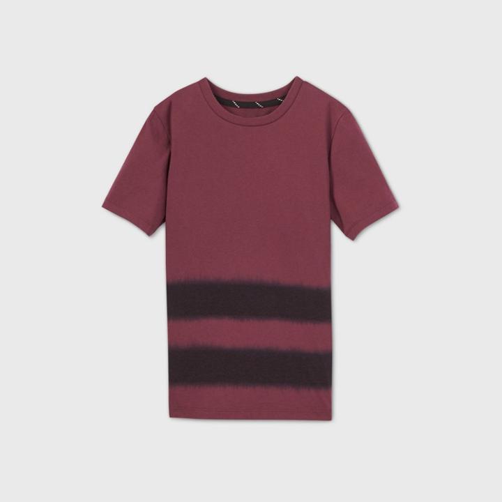 Boys' Tie-dye Short Sleeve Graphic T-shirt - Art Class Maroon/black