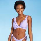 Women's Ruffle Triangle Bikini Top - Shade & Shore Violet Purple D/dd Cup