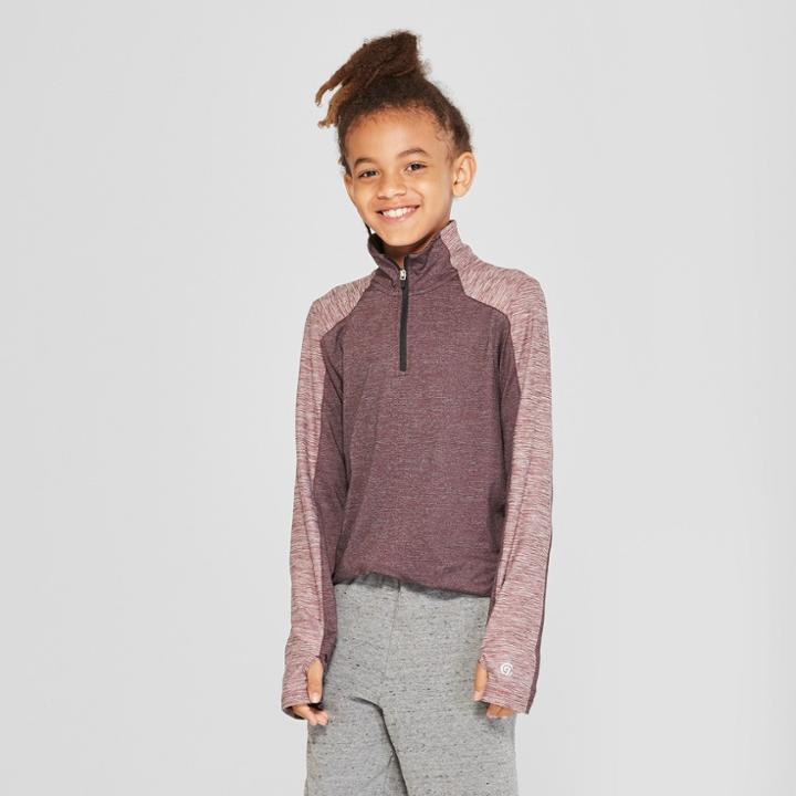 Boys' 1/4 Zip Pullover - C9 Champion Burgundy (red)