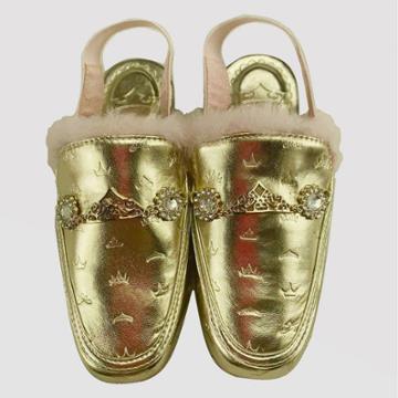 Girls' Disney Princess Loafers - Gold 12 - Disney