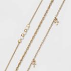 Shiny Charm Beaded Anklet Set - Wild Fable Gold, Women's