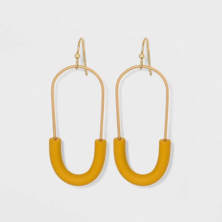 Sprayed U Shaped Tubular Drop Earrings - Universal Thread