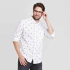 Men's Standard Fit Long Sleeve Poplin Button-down Shirt - Goodfellow & Co White