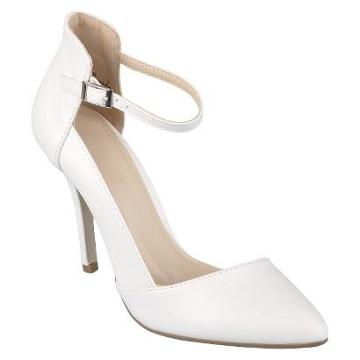 Women's Journee Collection Strap Heels - White