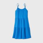 Women's Tiered Tank Dress - Universal Thread Blue