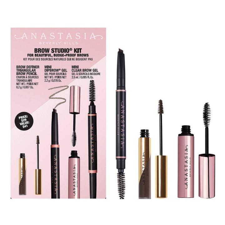 Anastasia Beverly Hills Eyebrow Studio Kit - Dark Brown - 0.17oz/3ct - Ulta Beauty