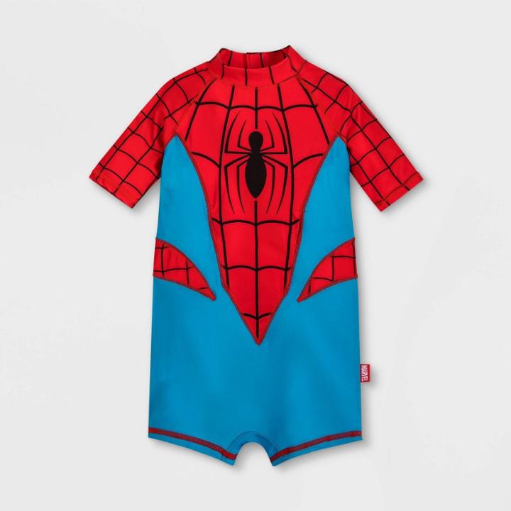Boys' Marvel Spider-man Adaptive Swimsuit - M - Disney
