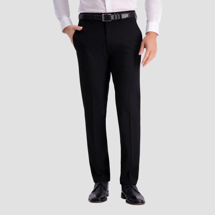 Haggar H26 Men's Slim Fit Premium Stretch Suit Pants - Black
