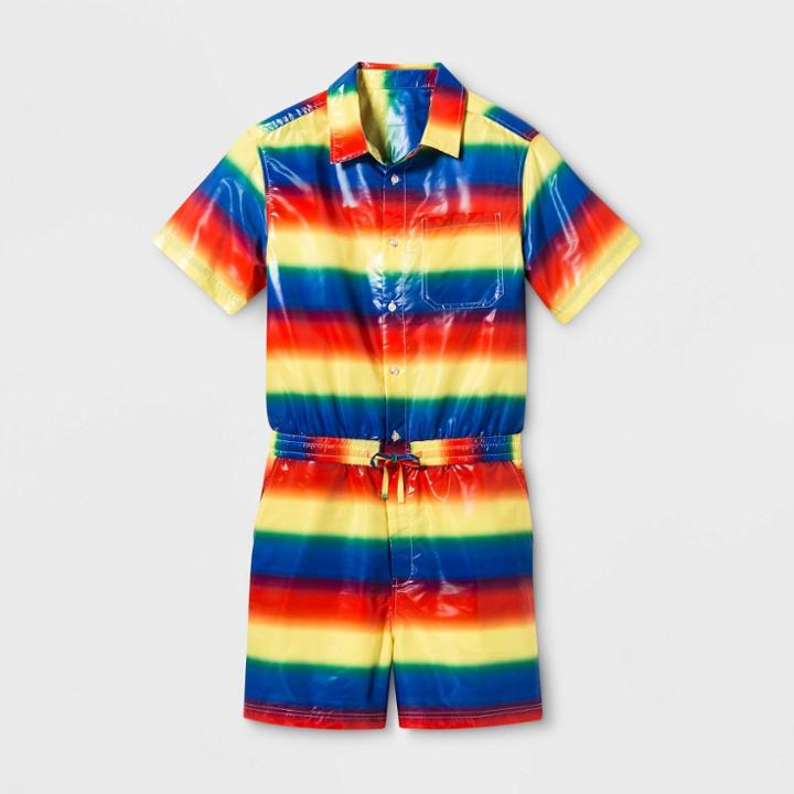 Target Pride Adult Striped Gender Inclusive Jumpsuit - Rainbow L, Men's,