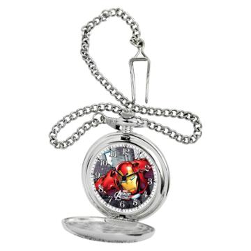 Men's Marvel Iron Man Silver Pocket Watch -