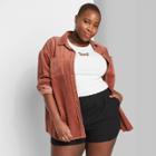 Women's Plus Size High-rise Pull-on Shorts - Wild Fable Black