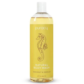 Puracy Natural Body Wash Shower Gel - Coconut & Vanilla