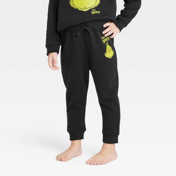 Toddler The Grinch Printed Jogger Pants - Black