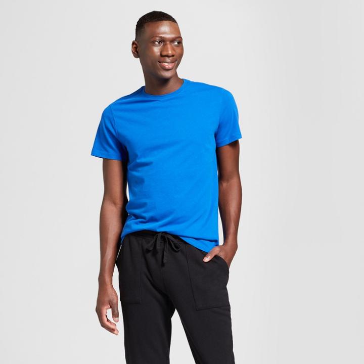 Men's Standard Fit Short Sleeve Crew Neck T-shirt - Goodfellow & Co Parrish Blue