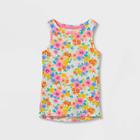 Toddler Girls' Floral Tank Top - Cat & Jack White