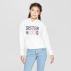 Girls' Long Sleeve Cropped Hoodie - Art Class White