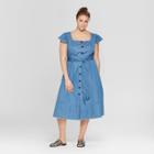 Women's Plus Size Belted Midi Dress - Who What Wear Blue X