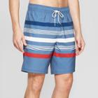 Men's 8 Striped Long Volley Board Shorts - Goodfellow & Co Shallow Blue