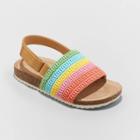 Toddler Girls' Josephine Rainbow Pattern Footbed Sandals - Cat & Jack