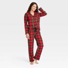 Women's Holiday Tartan Plaid Flannel Matching Family Pajama Set - Wondershop Red