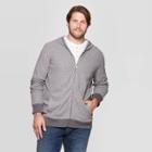 Men's Big & Tall Casual Fit Full-zip Hooded Sweatshirt - Goodfellow & Co Thundering Gray